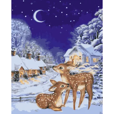 Painting by numbers kit. L037 Christmas Eve 40*50