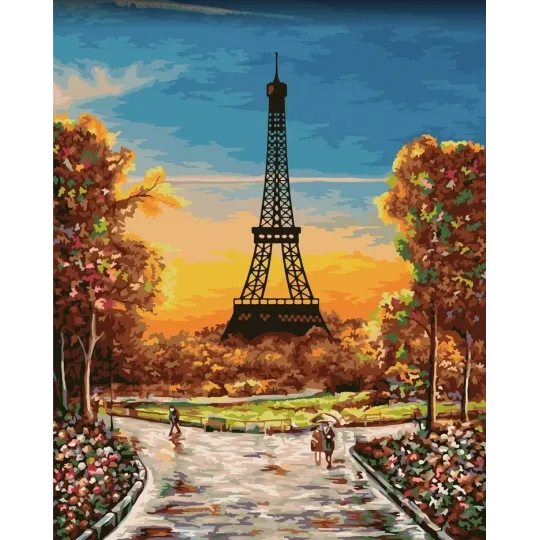 Wizardi painting by number kit. Shades of France 40x50 cm A104