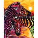 „Wizardi Painting by Numbers“ rinkinys Spalvoti zebrai 40x50 cm H069