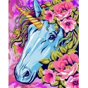 (stop) Wizardi Painting by Numbers Kit Fairytale Unicorn 40x50 cm R001