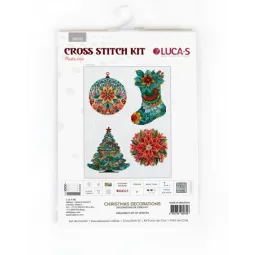 Christmas Toys on the plastic canvas "Christmas Decorations" 10x15cm SJK042