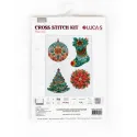 Jouets de Noël sur la toile plastique "Décorations de Noël" 10x15cm SJK042