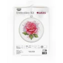 Cross stitch Kit with Hoop Included "Rose Aroma" 9 x 9.5 cm SBC105