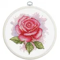 Siuvinėjimo kryželiu rinkinys su lankeliu, įtrauktas „Rose Aroma“ 9 x 9,5 cm SBC105