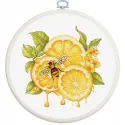 Kreuzstich-Set mit im Lieferumfang enthaltenem Reifen "The Lemon Juice" 12 x 12 cm SBC234