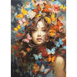 Kit de point de croix compté "Magie des papillons" 29 x 40 cm SBU5043