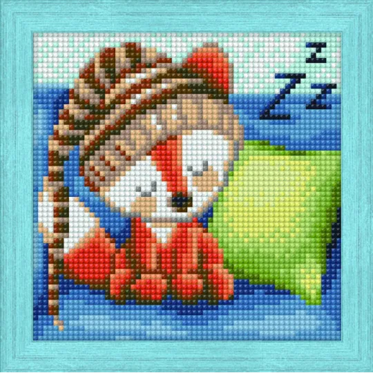 Diamond Painting Kit „Sleepy Little Fox“ 15*15 cm AM1573