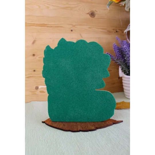 Broderie perlée sur socle en bois "Beauté du jardin" SO-097