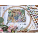 Counted cross stitch kit "Home Library"  35x32cm SLETIL8084