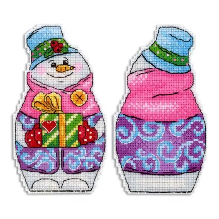 Bonhomme de neige avec cadeaux SR-844