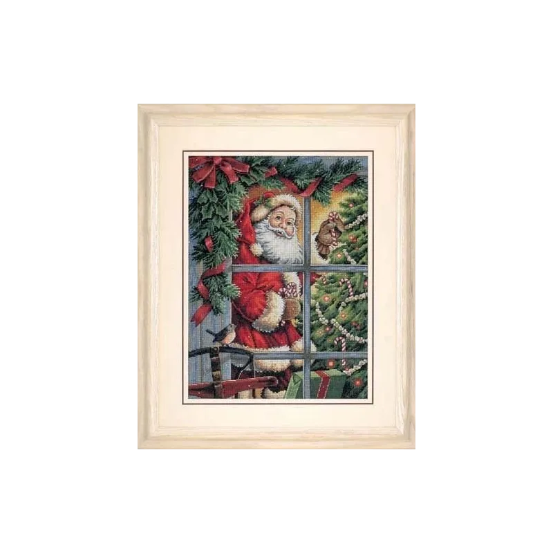 Kreuzstich-Set Zuckerstange Weihnachtsmann 30 x 41 cm D08734