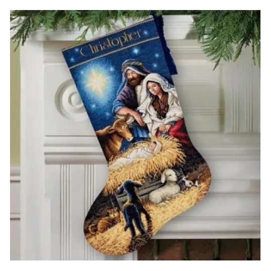 Holy Night Christmas Stocking D70-08838