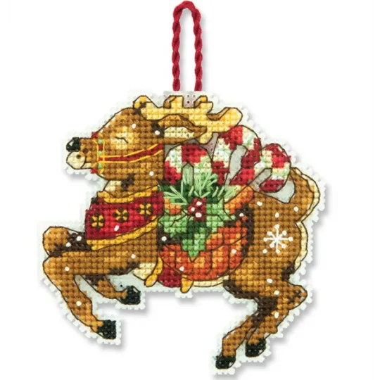 Kryželiu siuvinėjimo rinkinys Reindeer Ornament D70-08916