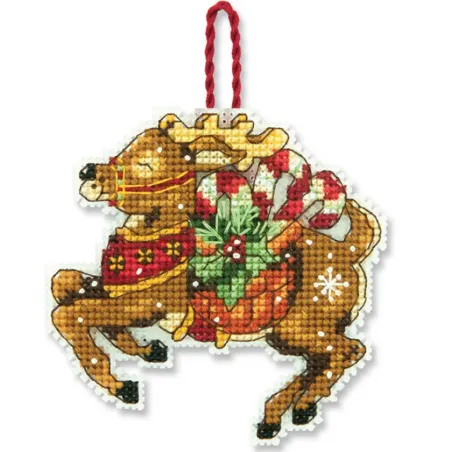 Kryželiu siuvinėjimo rinkinys Reindeer Ornament D70-08916