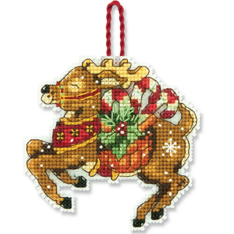 Kryželiu siuvinėjimo rinkinys Reindeer Ornament D70-08916
