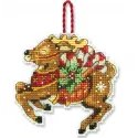 Kryželiu siuvinėjimo rinkinys Reindeer Ornament D70-08916