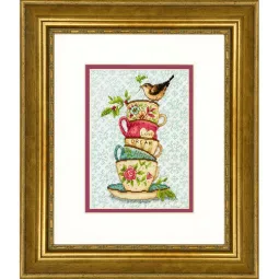 Stacked Tea Cups 13 x 18 cm D70-65171