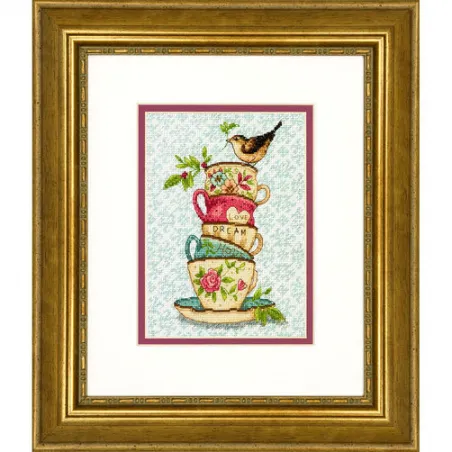 Stacked Tea Cups 13 x 18 cm D70-65171