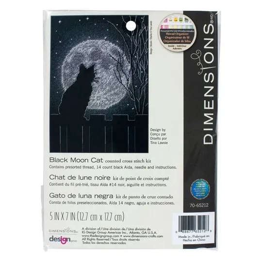 Cross stitch kit "Black Moon Cat" D70-65212