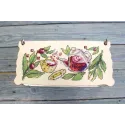 Tea box made of wood with embroidery decoration "Berry tea party" SO-084