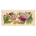 Tea box made of wood with embroidery decoration "Berry tea party" SO-084