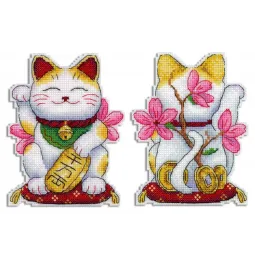 Siuvinėjimo kryželiu rinkinys "Maneki-neko" SR-886