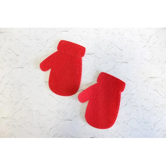 Рождественская валяная варежка "Пингвин" ST-974