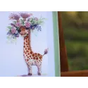 Cross stitch kit "Giraffe Rose" S/VK073