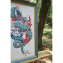 Gezählter Kreuzstich-Kit "Drache und Sakura" 20,3x36,2 cm S/MG026
