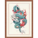 Counted cross stitch kit "Dragon and sakura" 20.3x36.2 cm S/MG026