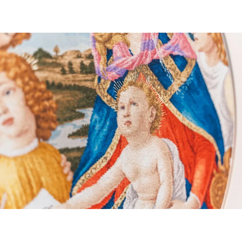 Cross stitch kit "Madonna of the Magnificat 1481" 51×51 cm S/MK065