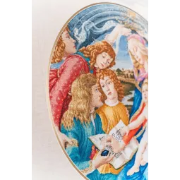 Kit point de croix "Madone du Magnificat 1481" 51×51 cm S/MK065