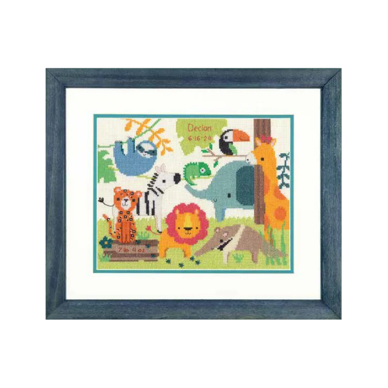 Cross stitch kit "Jungle Birth Record" D70-35443