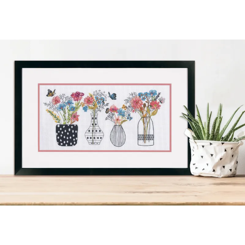 Cross stitch kit "Wildflower vases" D70-35431