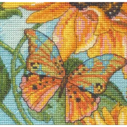Kryželiu siuvinėjimo rinkinys "Gold Petite Sunflower Garden" D70-65228
