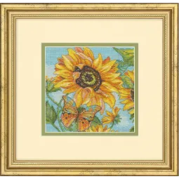 Kit de point de croix "Gold Petite Sunflower Garden" D70-65228