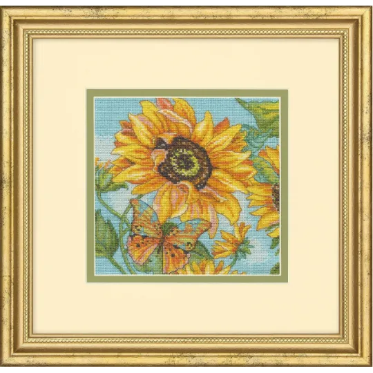 Kit de point de croix "Gold Petite Sunflower Garden" D70-65228