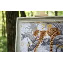 (C) Kit de point de croix compté "Léopard sur un arbre" S / DZH047