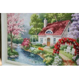 (C) Counted cross stitch kit "Flower corner" S/LP069