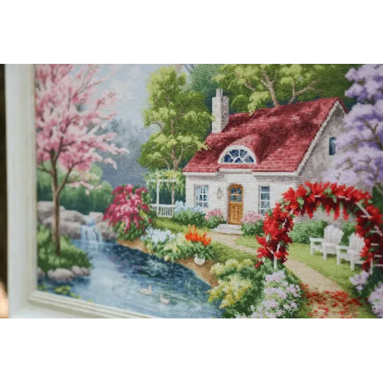 (C) Kit de point de croix compté "Corner de fleurs" S / LP069