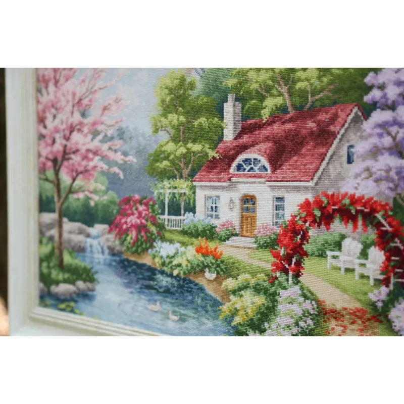 (C) Kit de point de croix compté "Corner de fleurs" S / LP069