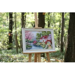 (C) Counted cross stitch kit "Flower corner" S/LP069