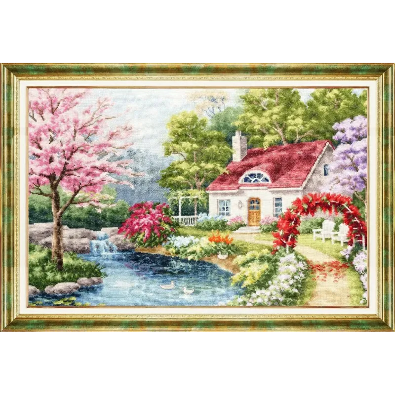 (C) Kit de point de croix compté "Corner de fleurs" S / LP069