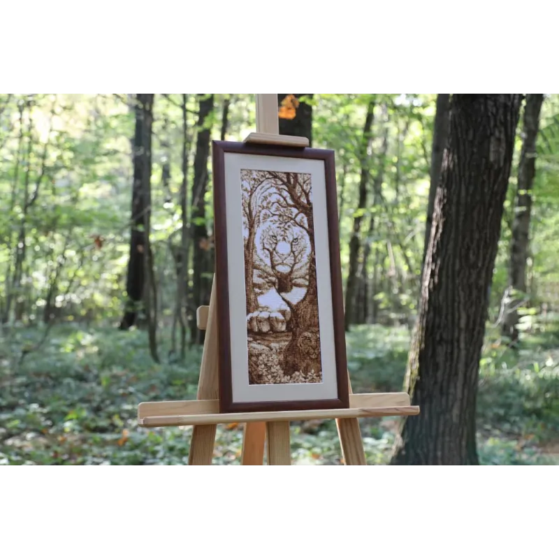 (C) Suskaičiuotas dygsnio kryželiu rinkinys „Tiger Soul“ S/DZH048