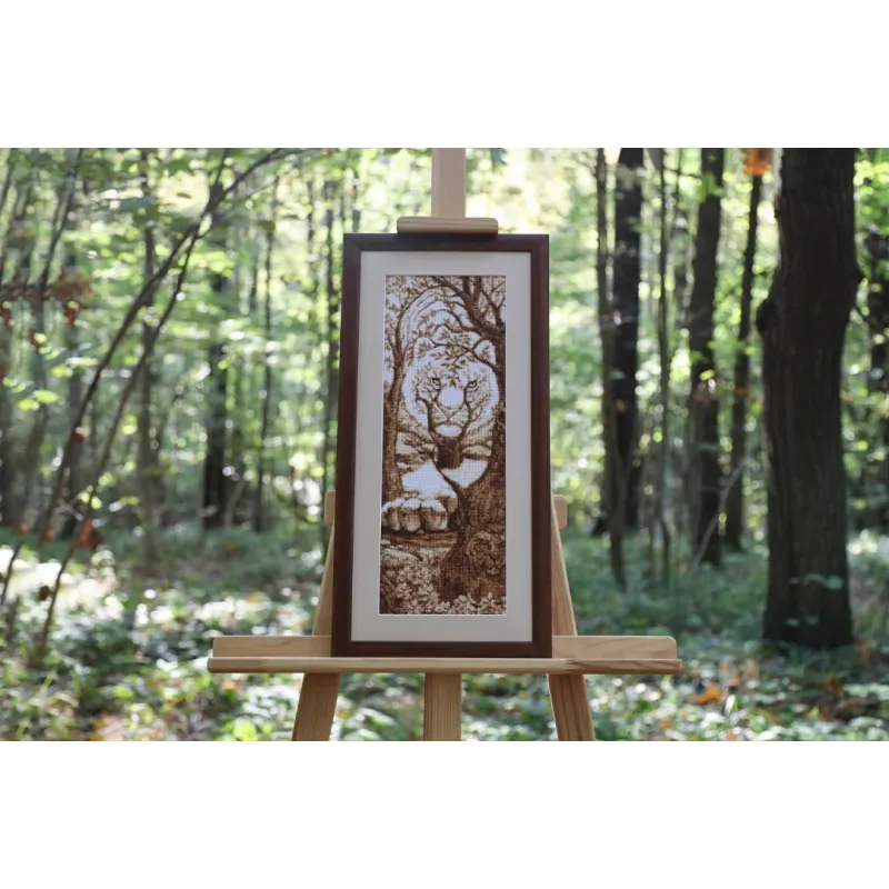 (C) Suskaičiuotas dygsnio kryželiu rinkinys „Tiger Soul“ S/DZH048