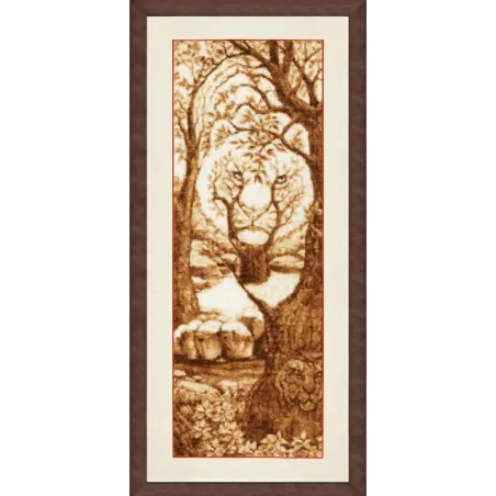 (C) Suskaičiuotas dygsnio kryželiu rinkinys „Tiger Soul“ S/DZH048