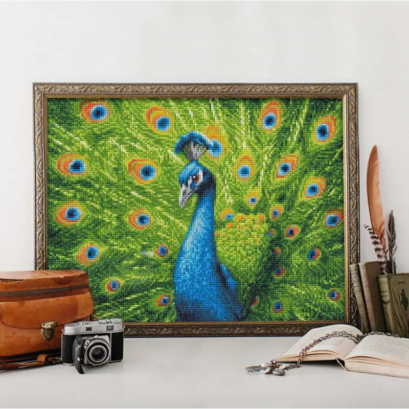 Diamond Painting Kit Schöner Pfau 40x30 cm AM1801