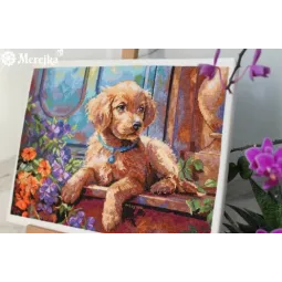 Counted cross stitch kit "Sunny Porch" 22x28,5 SK235