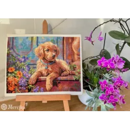 Counted cross stitch kit "Sunny Porch" 22x28,5 SK235