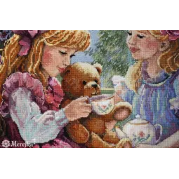 Zählkreuzstich-Set "Die Teeparty" 31x37 SK242